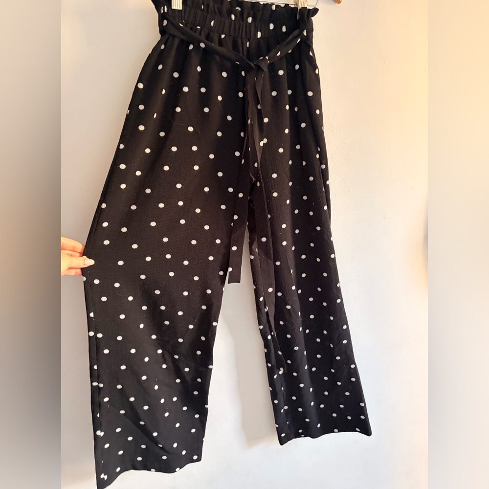 Monteau Black and White Polka Dot Pants